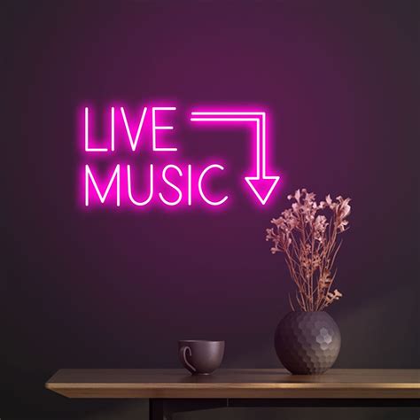 Live Music Neon Sign Custom Neon Signs For Home Etsy
