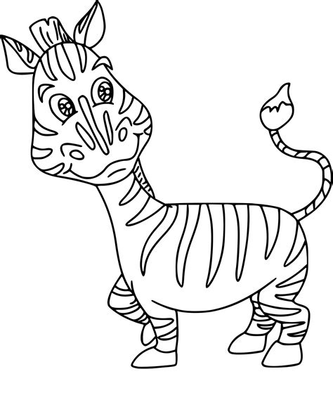 Coloriage Petit Zebre à Imprimer