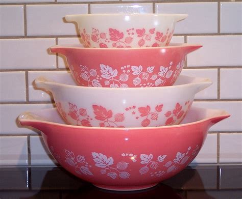 Pink Gooseberry Cinderella Bowls Pink Pyrex Vintage Dishware Pyrex