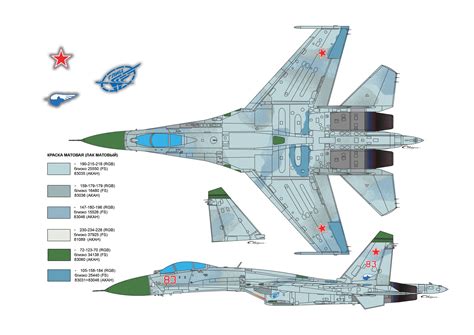 Wings Palette Sukhoi Su 27su 30su 33su 35su 37 Flanker Ussr