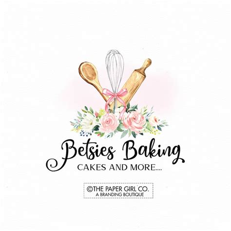 Bakery Logo Baking Logo Cake Logo Whisk Logo Rolling Pin Logo Etsy