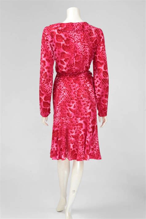 Emanuel Ungaro Silk Leopard Print Wrap Dress For Sale At 1stdibs