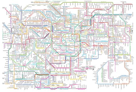 Map Of Tokyo Train Railway Lines And Railway Stations Of Tokyo
