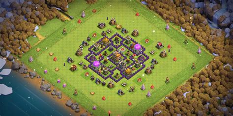 2023 Th7 Home Base Layout With Layout Copy Link Base Of Clans
