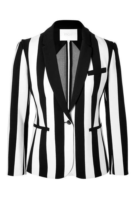 Collection Black White Striped Blazer Pictures Reikian Striped