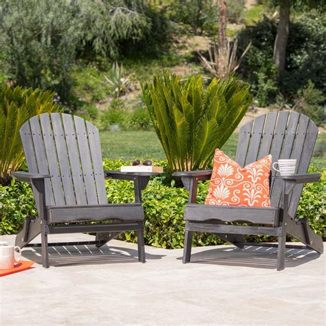 Get free shipping on qualified gray, wingback chair accent chairs or buy online pick up in store today in the furniture department. Noble House Obadiah Dark Grey Folding Wood Adirondack Chair (2-Pack)-300626 - The Home Depot