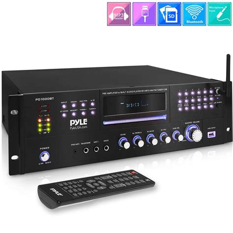 Pyle PD1000BT - Home Theater Preamplifier - Pro Audio Stereo Receiver ...