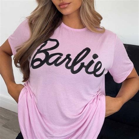 Pink Barbie Slogan Print T Shirt Etsy
