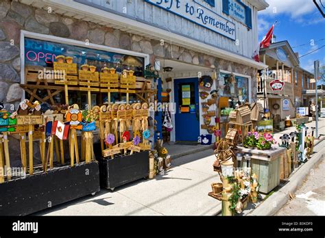 Shops Along King Street St Jacobs Ontario Canada Stock Photo 19482235