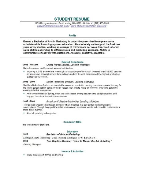 Or should you always make it shorter? Sample Resume For College Students Still In School ...