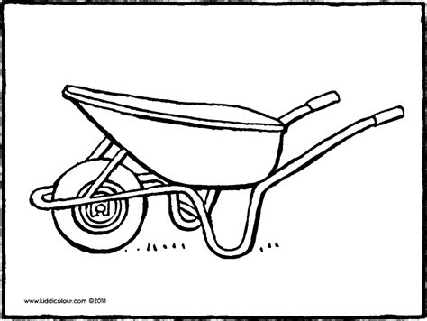 Wheelbarrow Coloring Pages Coloring Home