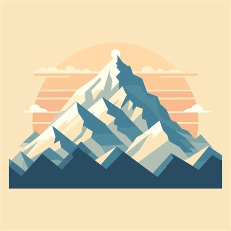 Premium Vector Illustration Of Minimalist Mountains Vector Mount Everest
