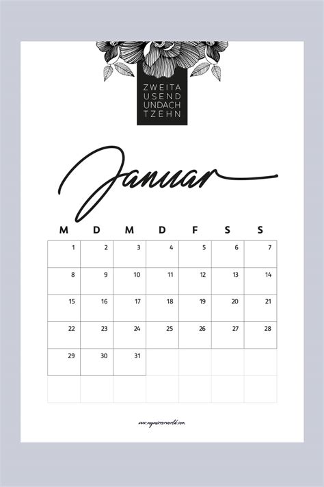 Dieser monatskalender kann in a4 oder letter gedruckt werden. Meine Kalender 2018 zum Ausdrucken für dich | My Mirror World