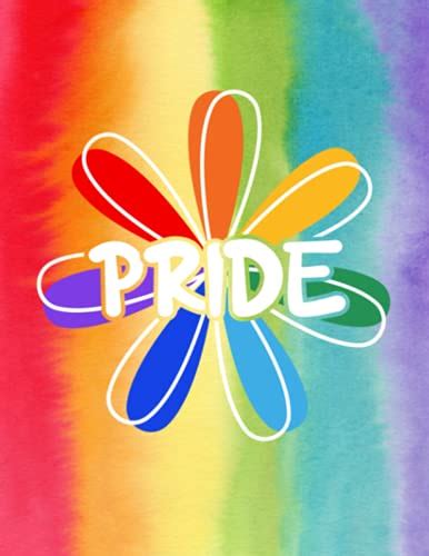 Pride Notebook Vintage Retro Rainbow Lgbtq Flag Beautiful Flower