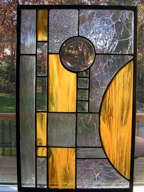 Abstract Stained Glass Window Panel By Colorshoppestudio On Etsy
