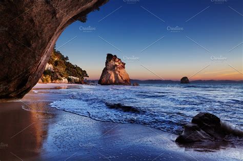 Cathedral Cove New Zealand Featuring Bay Beach And Beautiful High