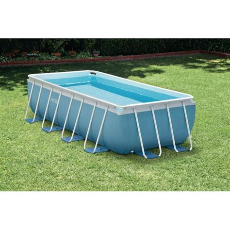 Intex 16ft X 8ft X 42in Prism Frame Rectangular Above Ground Pool Set