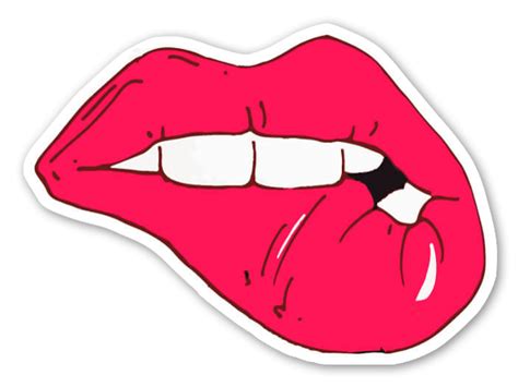 Buy Red Lips Die Cut Stickers Stickerapp