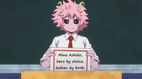 Ashido Mina Ashido Hero By Choice Lesbian By