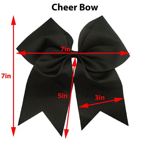 1 Blue Cheer Bow For Girls 7 Large Hair Bows With Ponytail Holder Rib