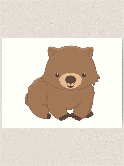 Cute Kawaii Wombat Art Print For Sale By Billiekeeses Redbubble