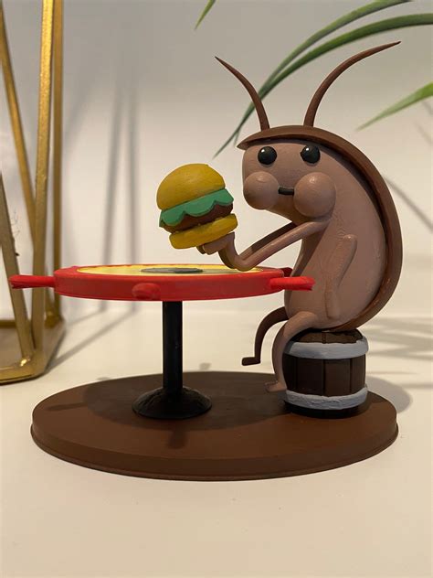 Spongebob Cockroach Eating A Krabby Patty Diorama Etsy In 2022