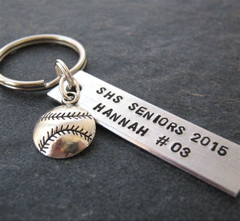 Personalized Baseball Keychains Bulk Options Senior Ts Etsy