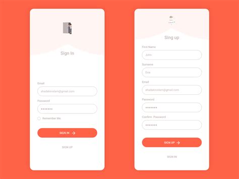 Sign In And Sign Up Freebie By Shadakin Islam Sumon On Dribbble