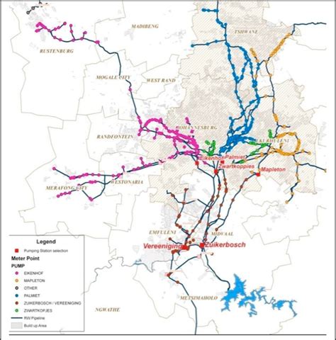 The Rand Water Area Of Supply In Gauteng And The Surrounding Courtesy