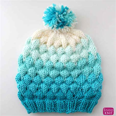 Bubble Beanie Hat Pattern For Knitters Studio Knit