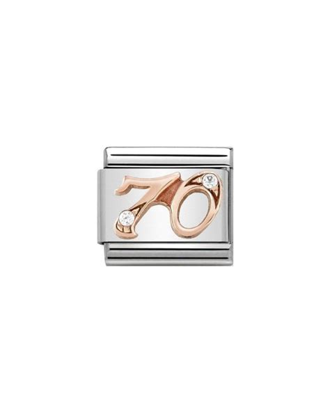 Nomination Classic Rose Gold And Cz 70 Charm Joshua James