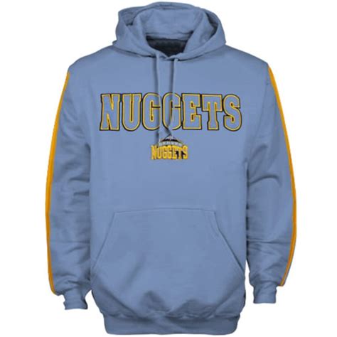 Majestic Denver Nuggets Powder Blue Classic Pullover Big Sizes Hoodie