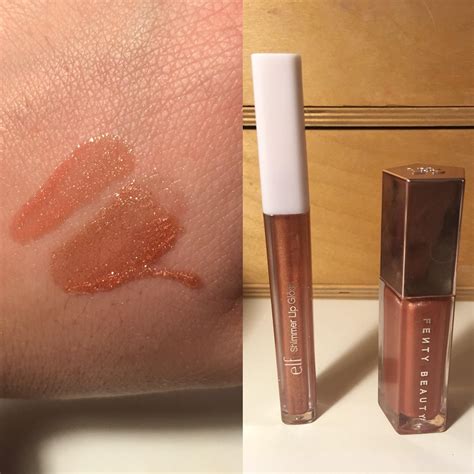 Dupe for the Fenty gloss bomb, ELF Shimmer lip gloss in ...