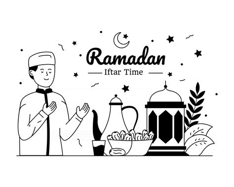Ramadan Iftar And Food 2822174 Vector Art At Vecteezy