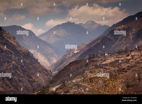 India Arunachal Pradesh Tawang Valley Isolated Mountain Village