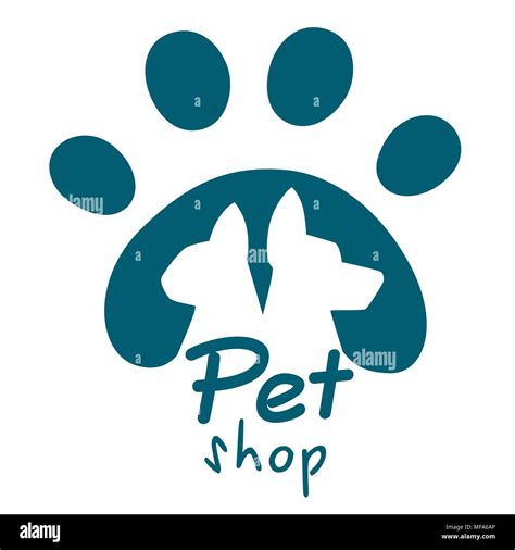 Pet Shop Logo Cane E Gatto Icona Il Logo Del Vettore Emblema