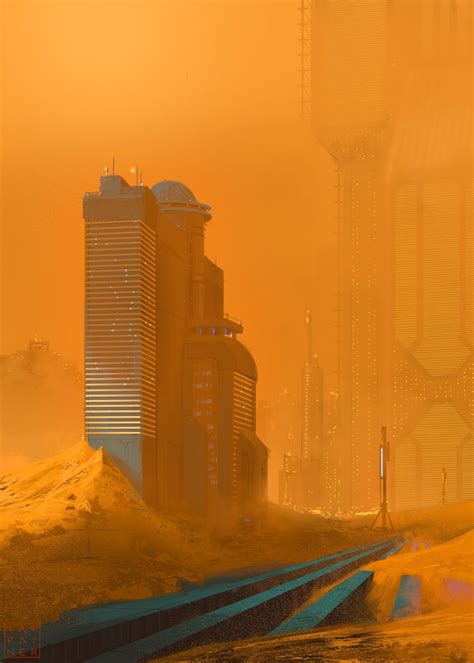 Sandstorm In A Martian City By Giacomo Tappainer Human Mars
