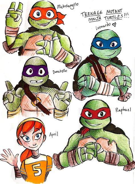 artwork by obscenelybefuddled on tumblr the teenage mutant ninja turtles and 5th member d
