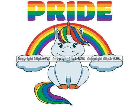 Gay Rainbow Flag Unicorn Pride Love Symbol Lgbt Pride Right Etsy