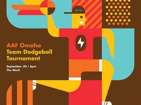 Aaf Omaha Dodge And Burn Dodgeball Tournament Poster By Sean Heisler On