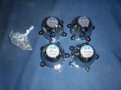 Find ANSEN SPRINT CHROME MAG WHEEL CENTER CAPS SET CHEVY GM FORD GASSER