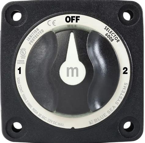 Blue Sea Systems 6008200 M Series Selector Battery Switch Instructions