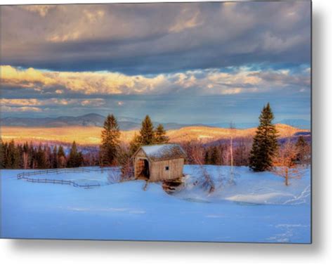 Foster Covered Bridge In Winter Cabot Vermont