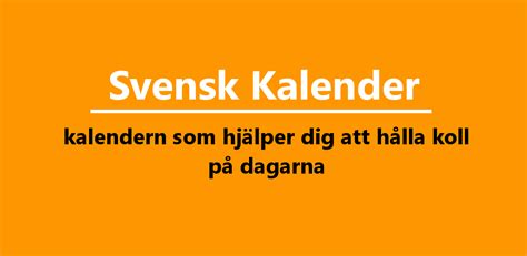 Svensk Kalender Latest Version For Android Download Apk