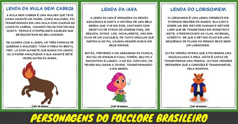 Textos Para Imprimir Personagens Do Folclore Brasileiro Mitos E Lendas Vrogue