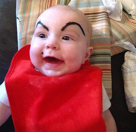 Unusual Instagram Trend Babies Sporting Makeup Drawn Eyebrows