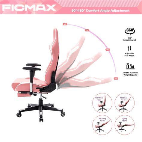 Buy Ficmax Gaming Chair With Footrest Massage Ergonomic Office Chairs