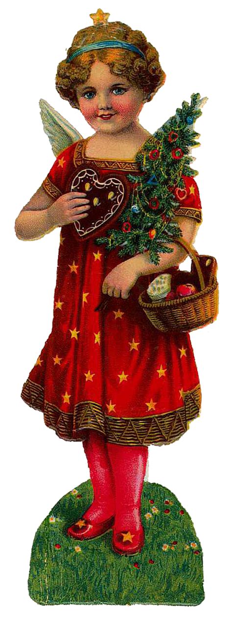 Vintage Victorian Christmas Die Cut Clip Art Day 12 - The Graffical Muse png image