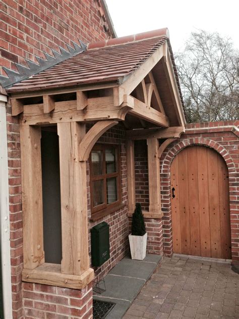 Wide range of styles all our canopies are designed and made in the united kingdom. Green oak porch | Building a porch, Porch canopy, House ...