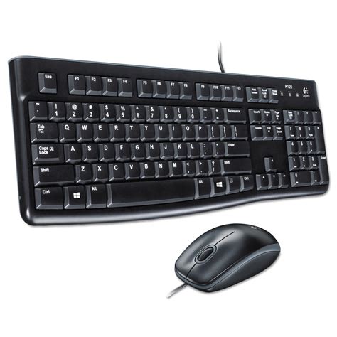 Logitech Mk120 Wired Desktop Set Keyboardmouse Usb Black
